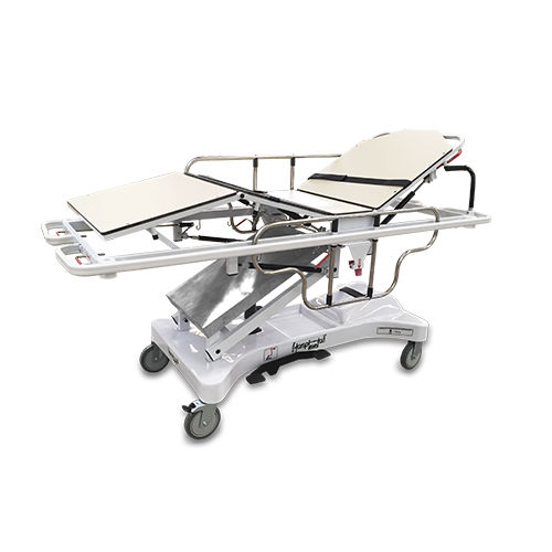 Barella con carrello da trasporto - HM.2059E - Hospimetal - manuale / idraulica / ad altezza regolabile