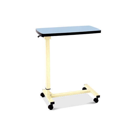 Tavolino servitore con rotelle - HM.2027B - Hospimetal - ad altezza regolabile / ad azionamento pneumatico