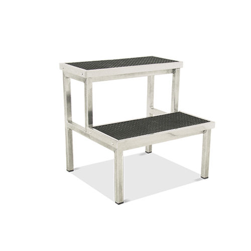 Predellino 2 gradini - HM.2017B - Hospimetal - in acciaio inossidabile / in legno