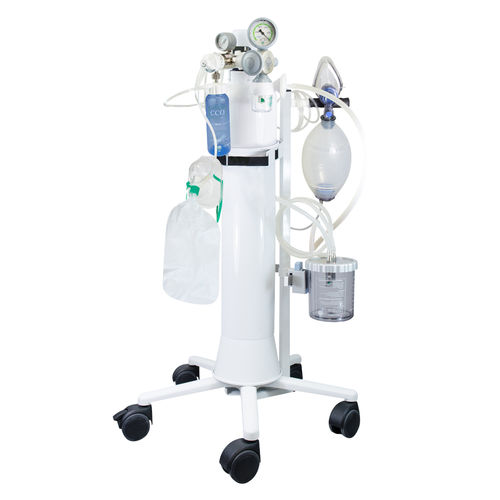 Sistema di ossigenoterapia su carrello - AEROtreat  - HUM - Gesellschaft für Homecare und Medizintechnik - con maschera di ossigeno / con bombola di ossigeno / con flussometro