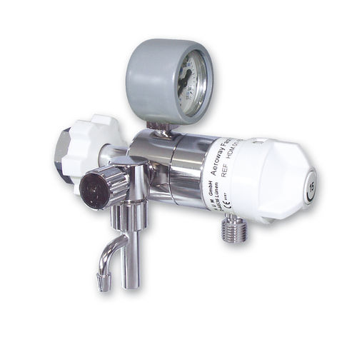 Regolatore di pressione di ossigeno - AEROway® Fast HDM01-15-V - HUM - Gesellschaft für Homecare und Medizintechnik - per borse per emergenza / medico / integrato