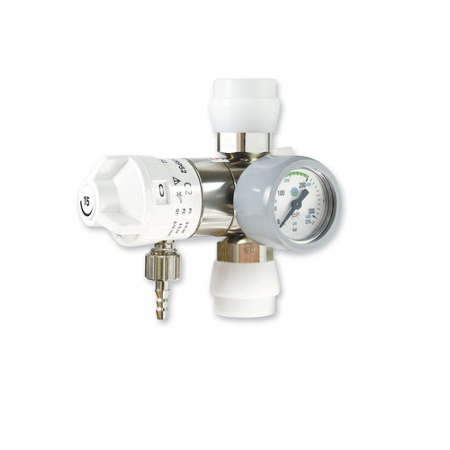 Regolatore di pressione di ossigeno - AEROway® Fast 15- KRPS2 2 x DIN-Kupplung - HUM - Gesellschaft für Homecare und Medizintechnik - per borse per emergenza / medico / con connessione rapida