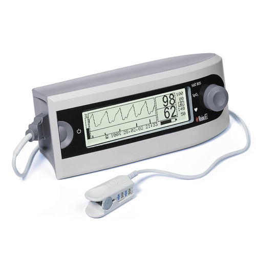 Pulsossimetro da banco - AEROcheck® sat 805 - HUM - Gesellschaft für Homecare und Medizintechnik - con sensore separato