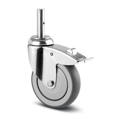Ruota con freno - 014000109 - Hupfer Metallwerke GmbH & Co. KG - in acciaio inossidabile / girevole