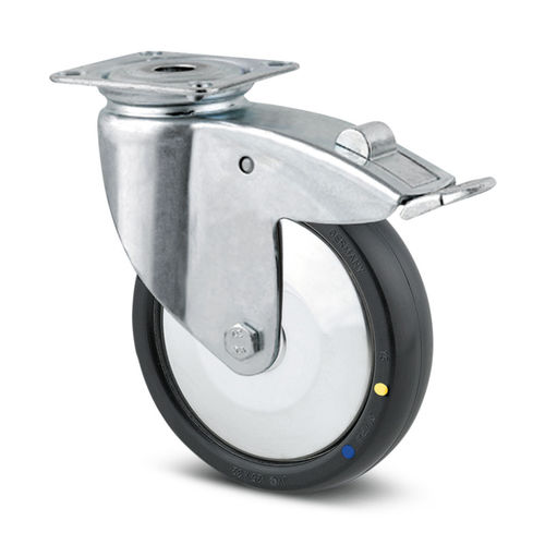 Ruota antistatica - 014000137 - Hupfer Metallwerke GmbH & Co. KG - con freno / in acciaio inossidabile / girevole