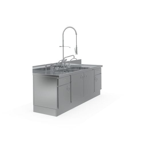 Lavandino medico - 7505796 - Hupfer Metallwerke GmbH & Co. KG - 2 postazioni