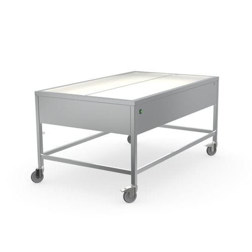 Tavolo da lavoro - 7505956 - Hupfer Metallwerke GmbH & Co. KG - rettangolare / su rotelle / pieghevole