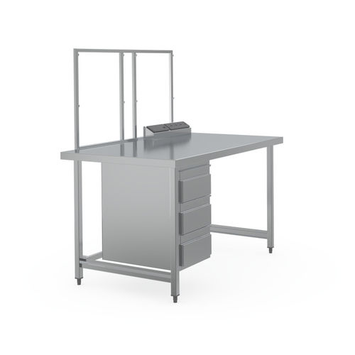 Tavolo di confezionamento di strumenti medici e chirurgici - 7506176 - Hupfer Metallwerke GmbH & Co. KG - rettangolare / con cassetti