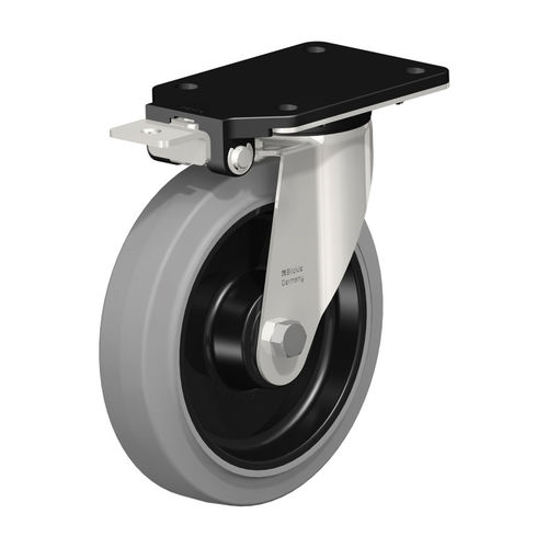 Ruota con freno - 014000251 - Hupfer Metallwerke GmbH & Co. KG - in acciaio inossidabile / girevole