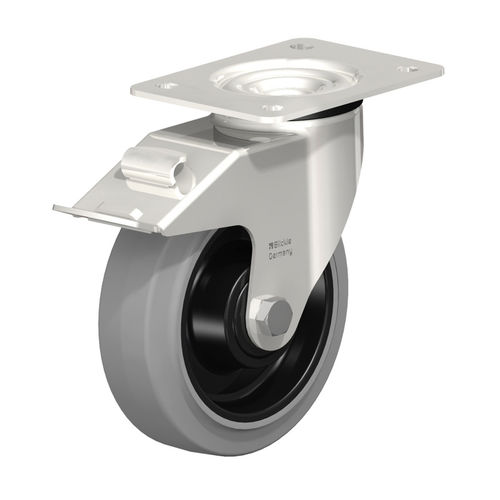 Ruota con freno - 014000157 - Hupfer Metallwerke GmbH & Co. KG - in acciaio inossidabile / girevole