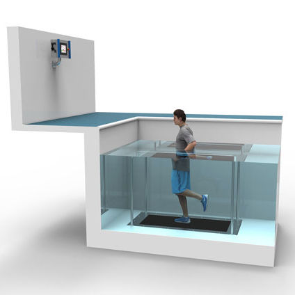 Tapis roulant acquatico - FUSION Integrated - Hydro Physio - con corrimano