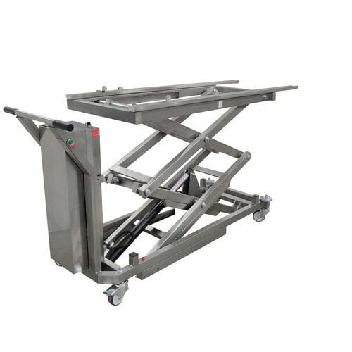 Carrello mortuario a pantografo - FP000050 - HYGECO - elettrico / per salme pesanti / ad altezza regolabile
