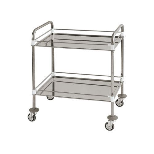 Carrello portastrumenti - MC000664 - HYGECO - in acciaio inossidabile / 2 ripiani / mobile