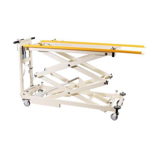Carrello mortuario a pantografo - FP000048 - HYGECO - elettrico / in acciaio inossidabile / ad altezza regolabile