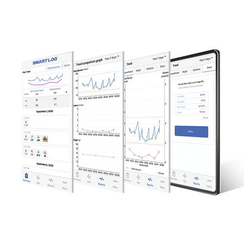 Software di gestione del diabete - SmartLog® - i-Sens - di registrazione / con sistema di tracciatura / medico