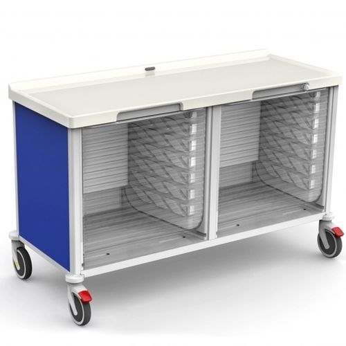 Armadio in ABS - 326520LC  - Malvestio - Furniture for healthcare facilities - in Corian® / blu / trasparente