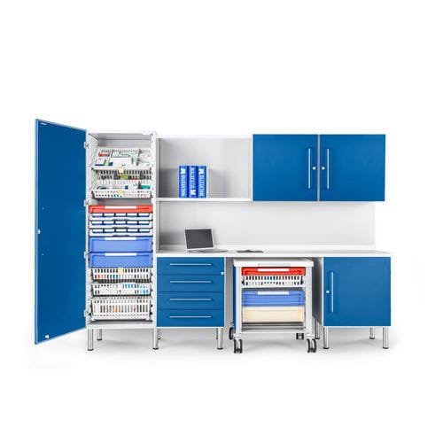 Armadio contenitore - IM - Malvestio - Furniture for healthcare facilities - con sportello / con ripiano / con cassetti