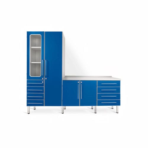 Armadio contenitore - IB - Malvestio - Furniture for healthcare facilities - con sportello / con cassetti / blu