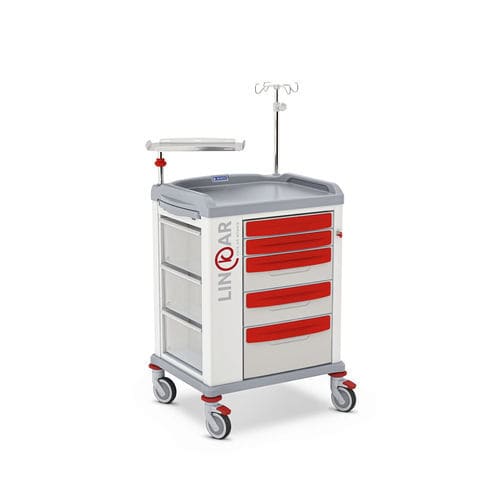 Carrello di emergenza - Linkar - Malvestio - Furniture for healthcare facilities - per uso generale / con ripiano / con asta portaflebo