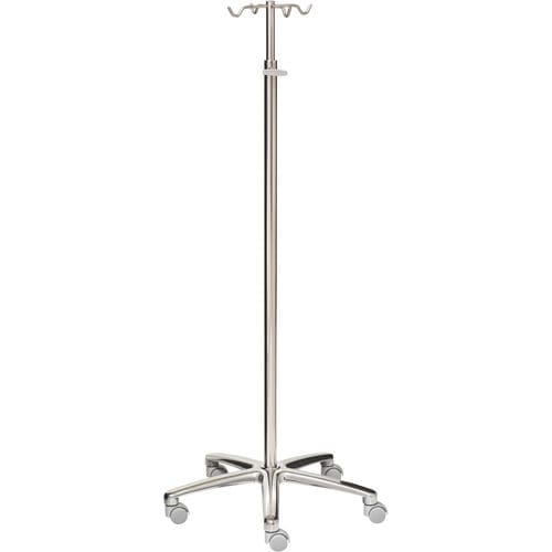 Asta portaflebo con rotelle - 22339 - Inmoclinc - 4 ganci / in acciaio inossidabile