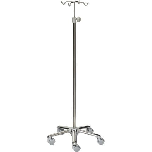 Asta portaflebo con rotelle - 22372 - Inmoclinc - 4 ganci