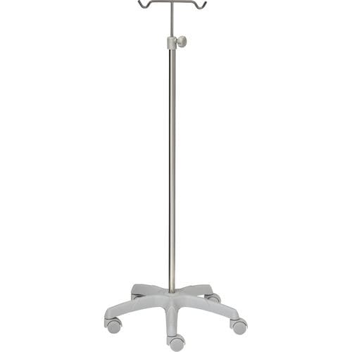 Asta portaflebo con rotelle - 22378 - Inmoclinc - 2 ganci / in acciaio inossidabile