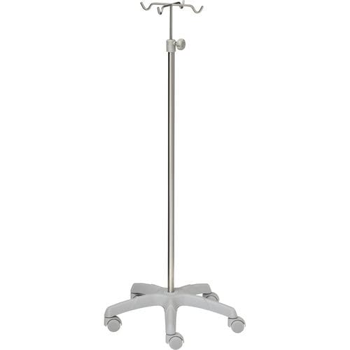 Asta portaflebo con rotelle - 22381 - Inmoclinc - 4 ganci / in acciaio inossidabile