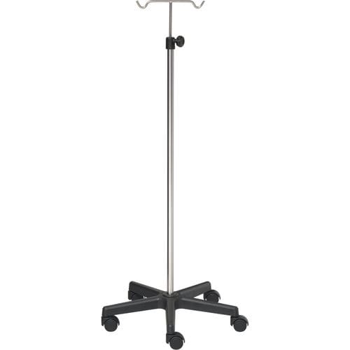 Asta portaflebo con rotelle - 22384 - Inmoclinc - 2 ganci / in acciaio inossidabile