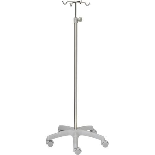 Asta portaflebo con rotelle - 22393 - Inmoclinc - 4 ganci