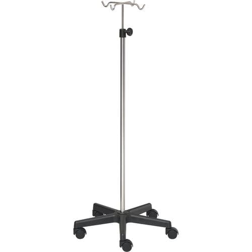 Asta portaflebo con rotelle - 22399 - Inmoclinc - 4 ganci