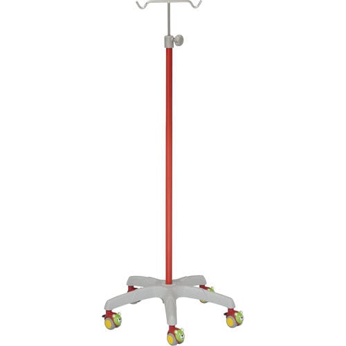 Asta portaflebo con rotelle - 22400 - Inmoclinc - 2 ganci / pediatrica