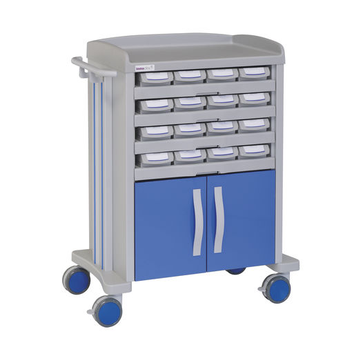 Carrello ospedaliero - 72025 - Inmoclinc - per farmaci / di distribuzione di farmaci / 4 vassoi