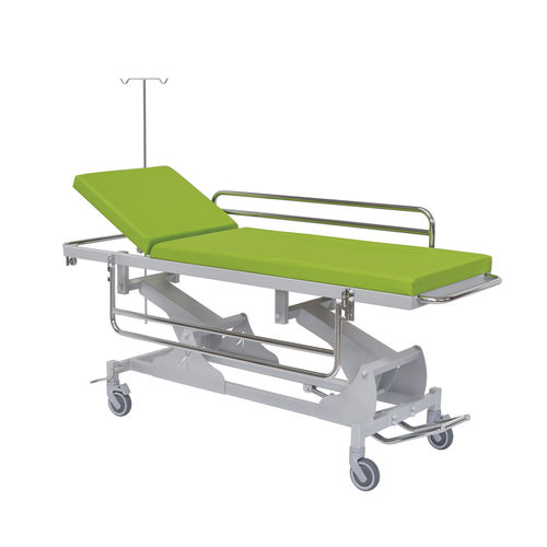 Barella con carrello di emergenza - 10005 - Inmoclinc - passamalati / idraulica / ad altezza regolabile