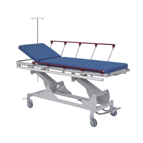 Barella con carrello di emergenza - 10006 - Inmoclinc - passamalati / idraulica / ad altezza regolabile