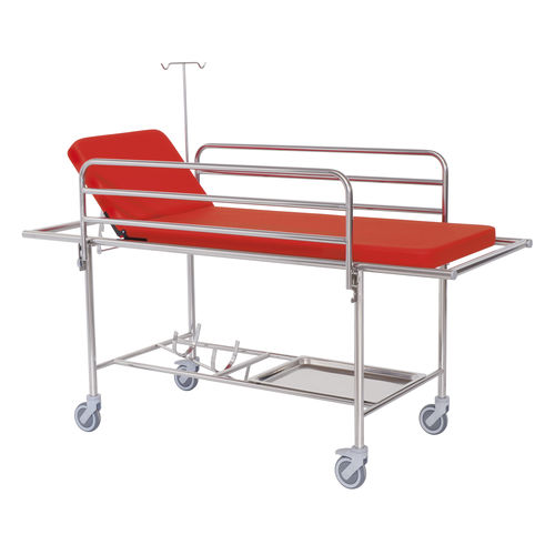 Barella con carrello di emergenza - 10050 - Inmoclinc - passamalati / manuale / con schienale regolabile