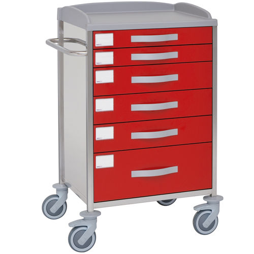 Carrello ospedaliero - 10905  - Inmoclinc - multifunzione / in acciaio inossidabile / 6 cassetti