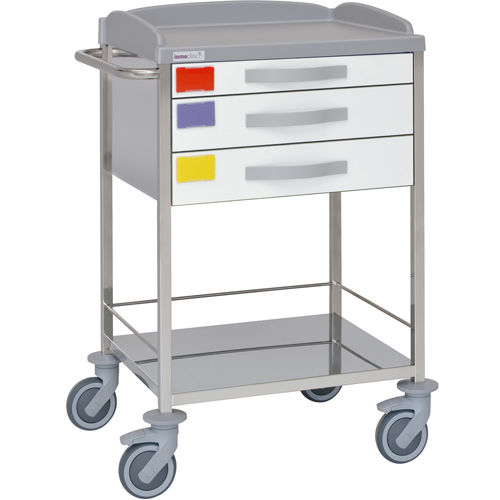 Carrello ospedaliero - 10915 - Inmoclinc - multifunzione / in acciaio inossidabile / 3 cassetti