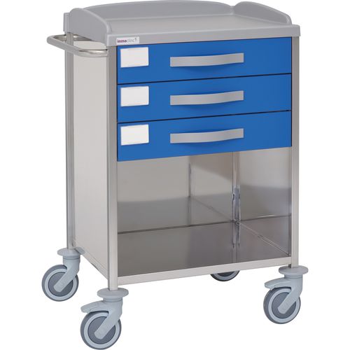 Carrello ospedaliero - 10535 - Inmoclinc - multifunzione / in acciaio inossidabile / 3 cassetti