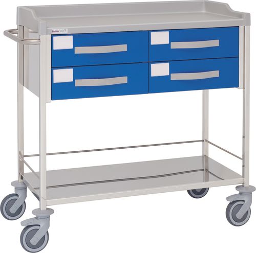 Carrello ospedaliero - 10750 - Inmoclinc - multifunzione / in acciaio inossidabile / 4 cassetti