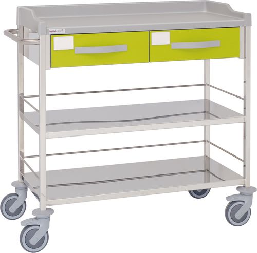 Carrello ospedaliero - 10780 - Inmoclinc - multifunzione / in acciaio inossidabile / 2 cassetti