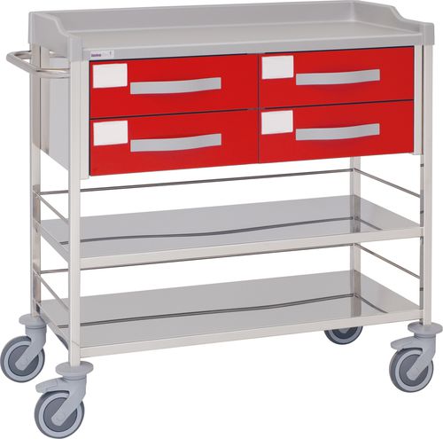 Carrello ospedaliero - 10760 - Inmoclinc - multifunzione / in acciaio inossidabile / 4 cassetti
