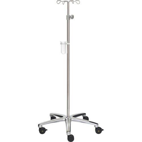 Asta portaflebo con rotelle - 22303 - Inmoclinc - 4 ganci / in acciaio inossidabile