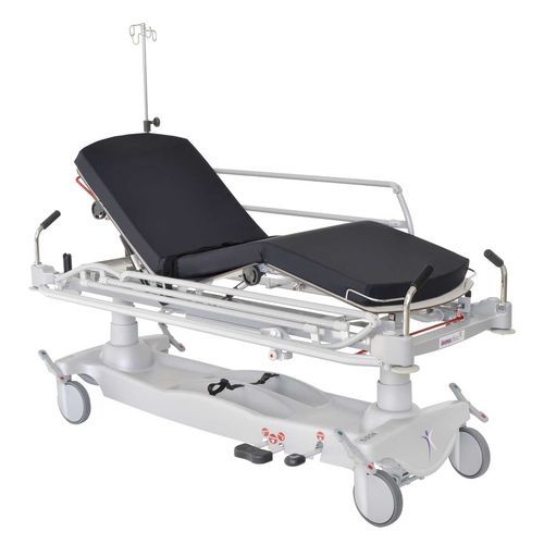 Barella con carrello di emergenza - 10100 - Inmoclinc - passamalati / idraulica / ad altezza regolabile