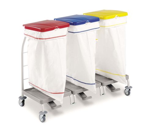 Carrello portabiancheria per sacchi sporchi - 10246 - Inmoclinc - ospedaliero / da trasporto / 3 sacchi