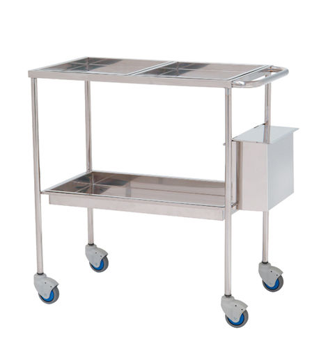 Carrello per uso generale - 10144 - Inmoclinc - ausiliare / 3 vassoi / con cestello per rifiuti