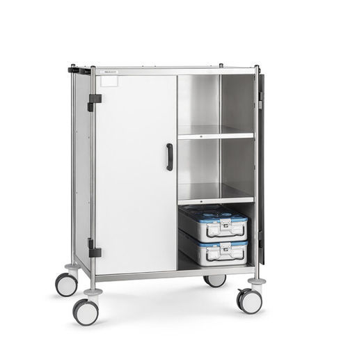 Carrello per materiale sterile - 566 DN - Insausti - ospedaliero / di trasporto / in acciaio inossidabile