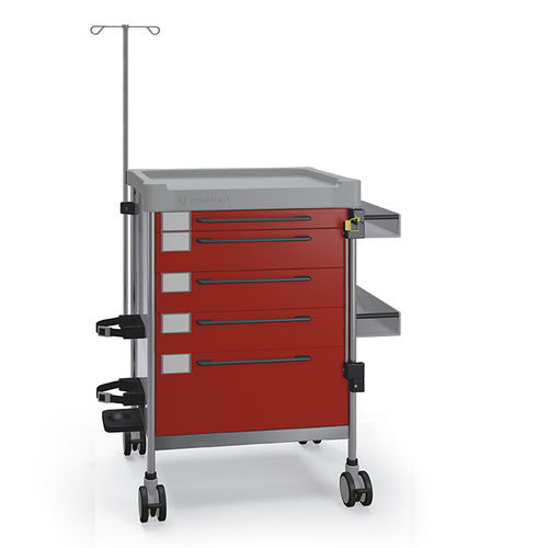 Carrello di emergenza - 3232MRI R - Insausti - MRI / in acciaio inossidabile / in polietilene