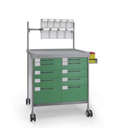 Carrello medico - 3850 G - Insausti - multifunzione / in acciaio inossidabile / con cassetti