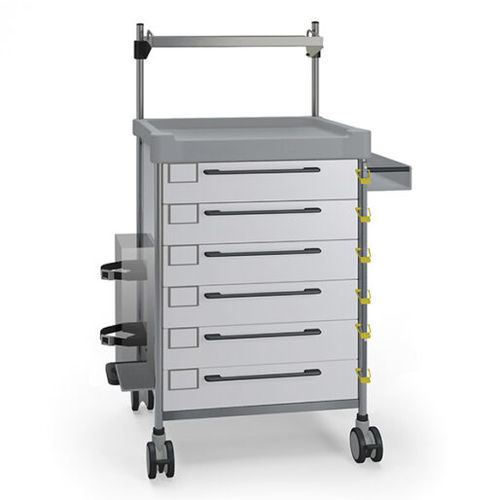 Carrello medico - 3708 W - Insausti - per intubazione difficile / in acciaio inossidabile / in polietilene