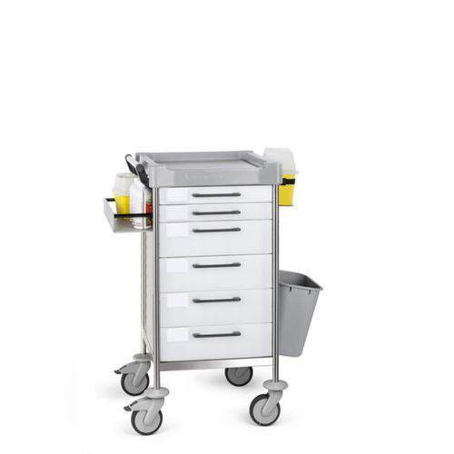 Carrello medico - Q126 W - Insausti - per prelievo di sangue / in acciaio inossidabile / in polietilene